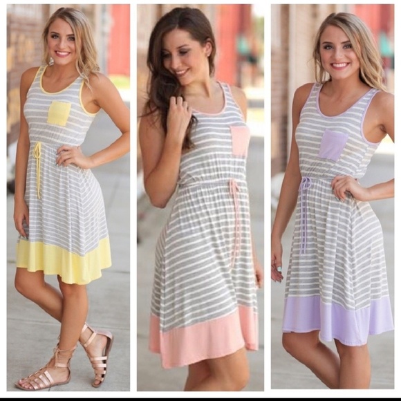 Striped Tank Dress ONLY ONE LEFT!! - Picture 6 of 6